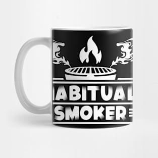 Habitual Smoker Funny Grilling Pun Barbeque Master BBQ Party Mug